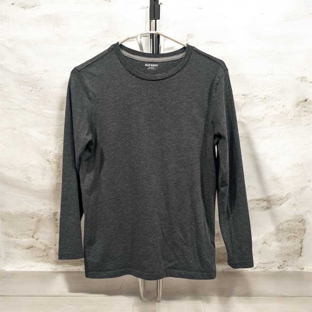 Old Navy Boys Charcoal Long Sleeve Tee